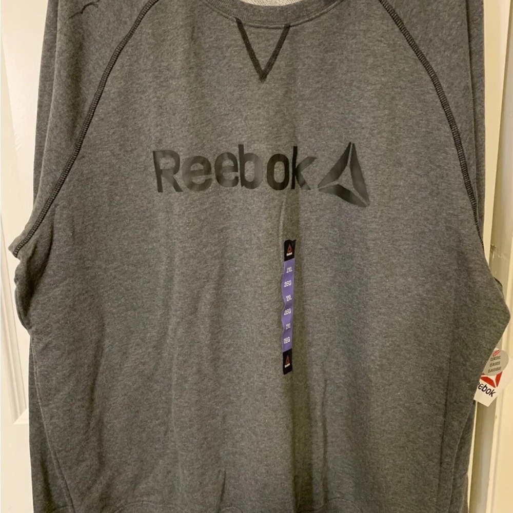 Reebok mens Sz XXL crew cruise control Charcoal Sweatshirt